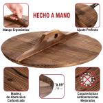 Small Yosukata Tapa de Madera de 36cm para Woks de Acero al Carbono y Hierro Fundido