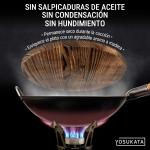 Small Yosukata Tapa de Madera de 36cm para Woks de Acero al Carbono y Hierro Fundido