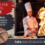 Small Yosukata Tapa de Madera de 36cm para Woks de Acero al Carbono y Hierro Fundido