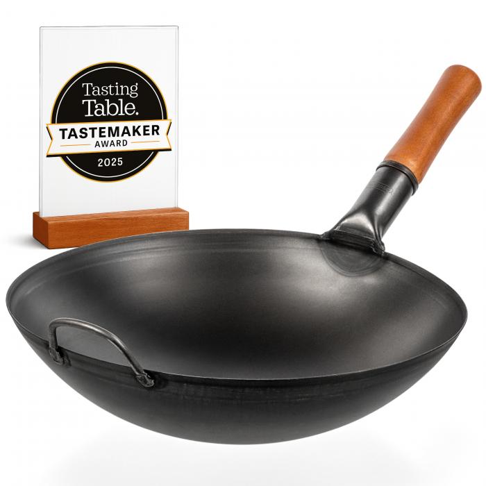 Yosukata Sartén Wok de Acero al Carbono Negro de 36cm