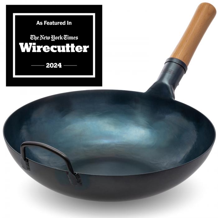 Wok de Acero al Carbono Azul de 34cm