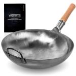 Small Yosukata Wok de Acero Azul de 36cm