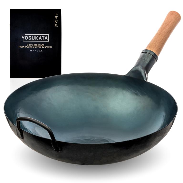 Yosukata Sartén Wok de Acero al Carbono Azul de 36cm